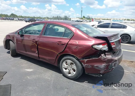 2014 Honda Civic Lx из США, поврежденный, VIN 19XFB2F56EE075657